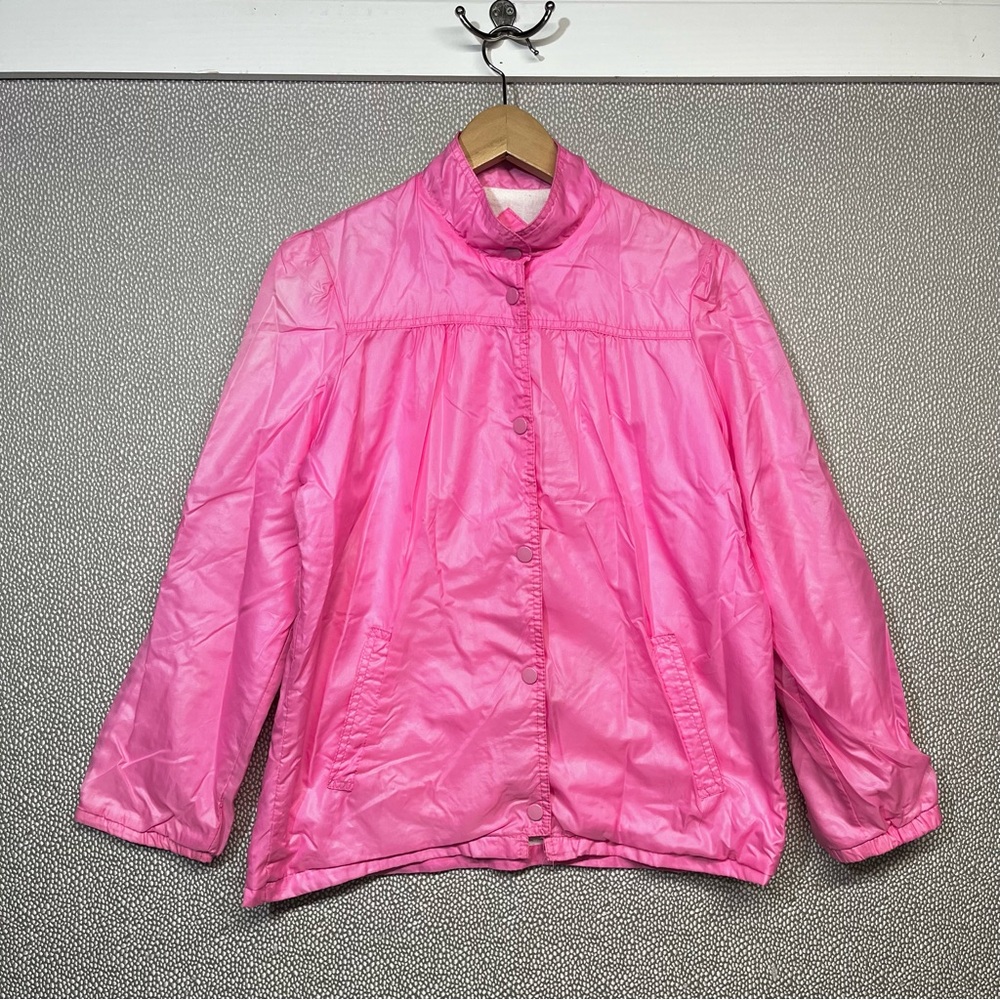 S Vintage Windy Weather Bubblegum Pink Nylon Jacket
